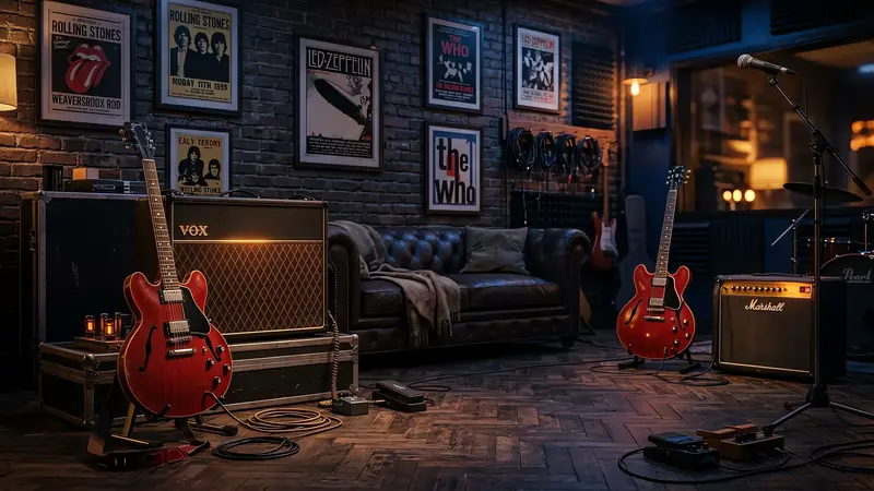 Stacked cabinets in a low, dark club.
